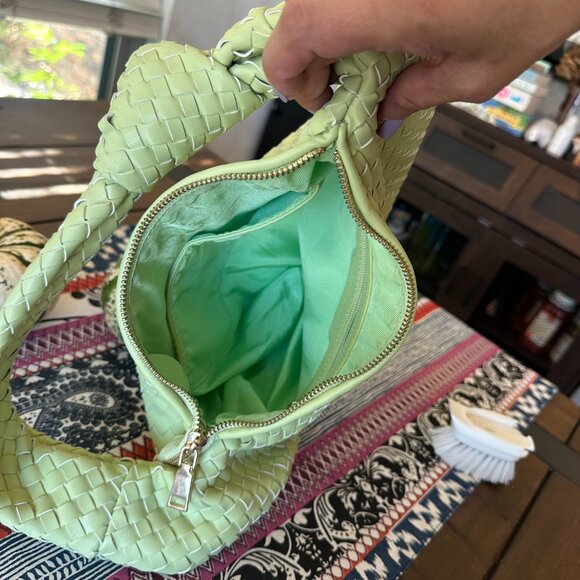 Anthropologie Melie Bianco Light Green Slouchy Shoulder Bag, EUC - Picture 3 of 5